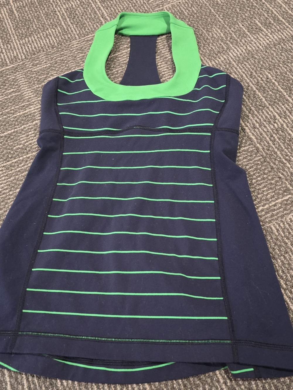Lululemon 2013 Scoop Neck Tank *Luon LightSlalom Stripe Inkwell - Picture 6 of 7